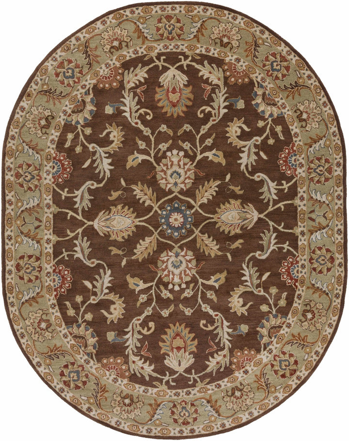 Alexander Traditional Brown And Beige Wool Rug - The Rug Decor