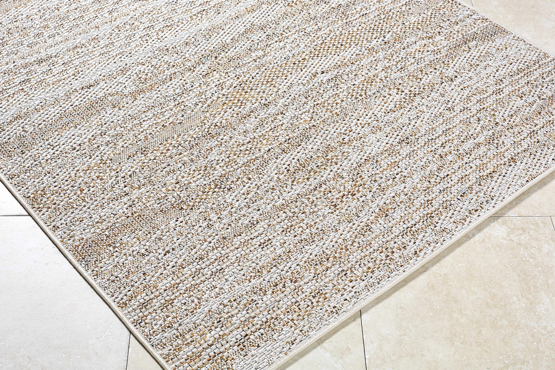 Alezae Beige Contemporary Style Outdoor Rug - The Rug Decor