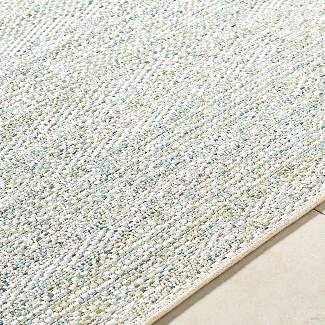 Alezae Modern Style Ivory And Blue Outdoor Area Rug - The Rug Decor
