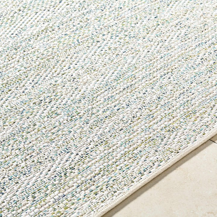 Alezae Modern Style Ivory And Blue Outdoor Area Rug - The Rug Decor
