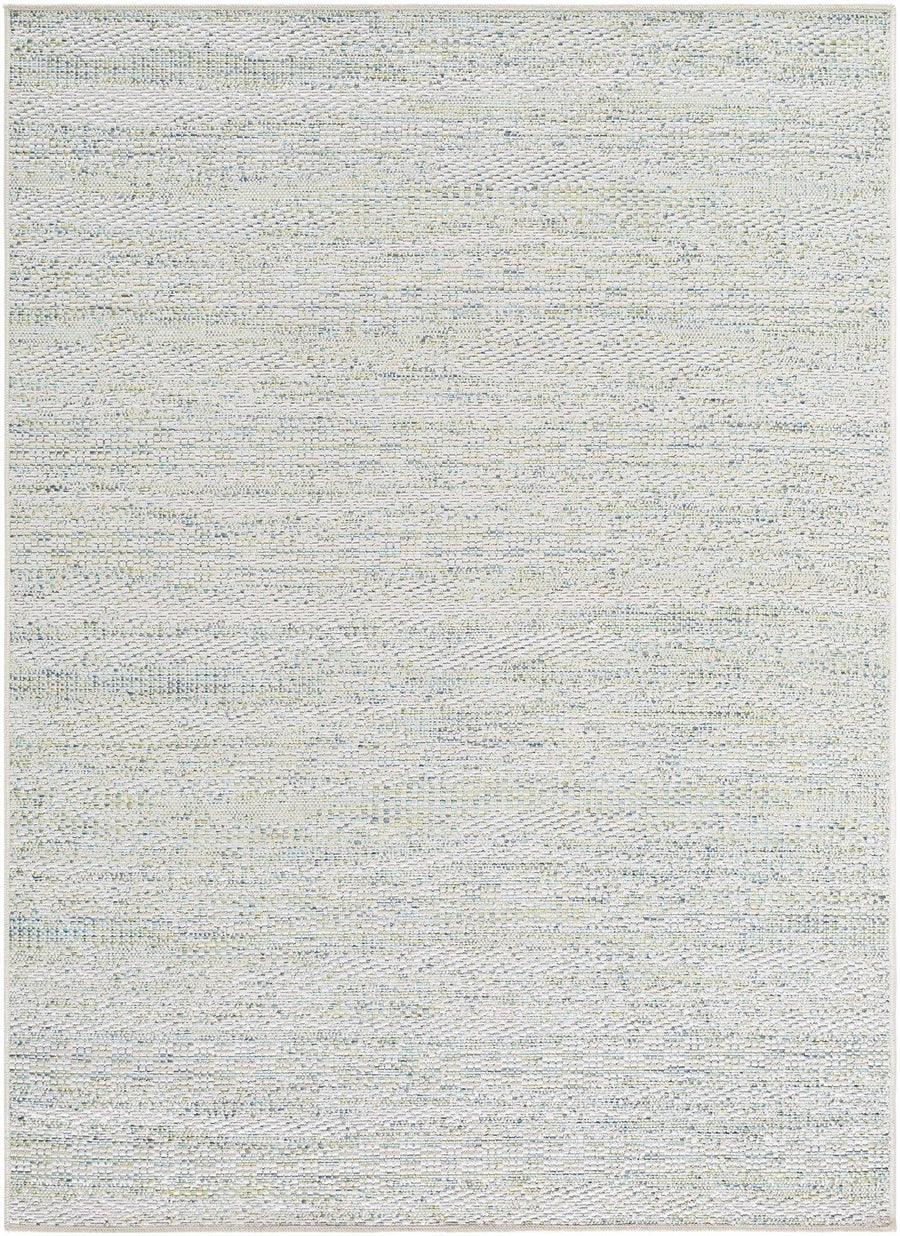 Alezae Modern Style Ivory And Blue Outdoor Area Rug - The Rug Decor