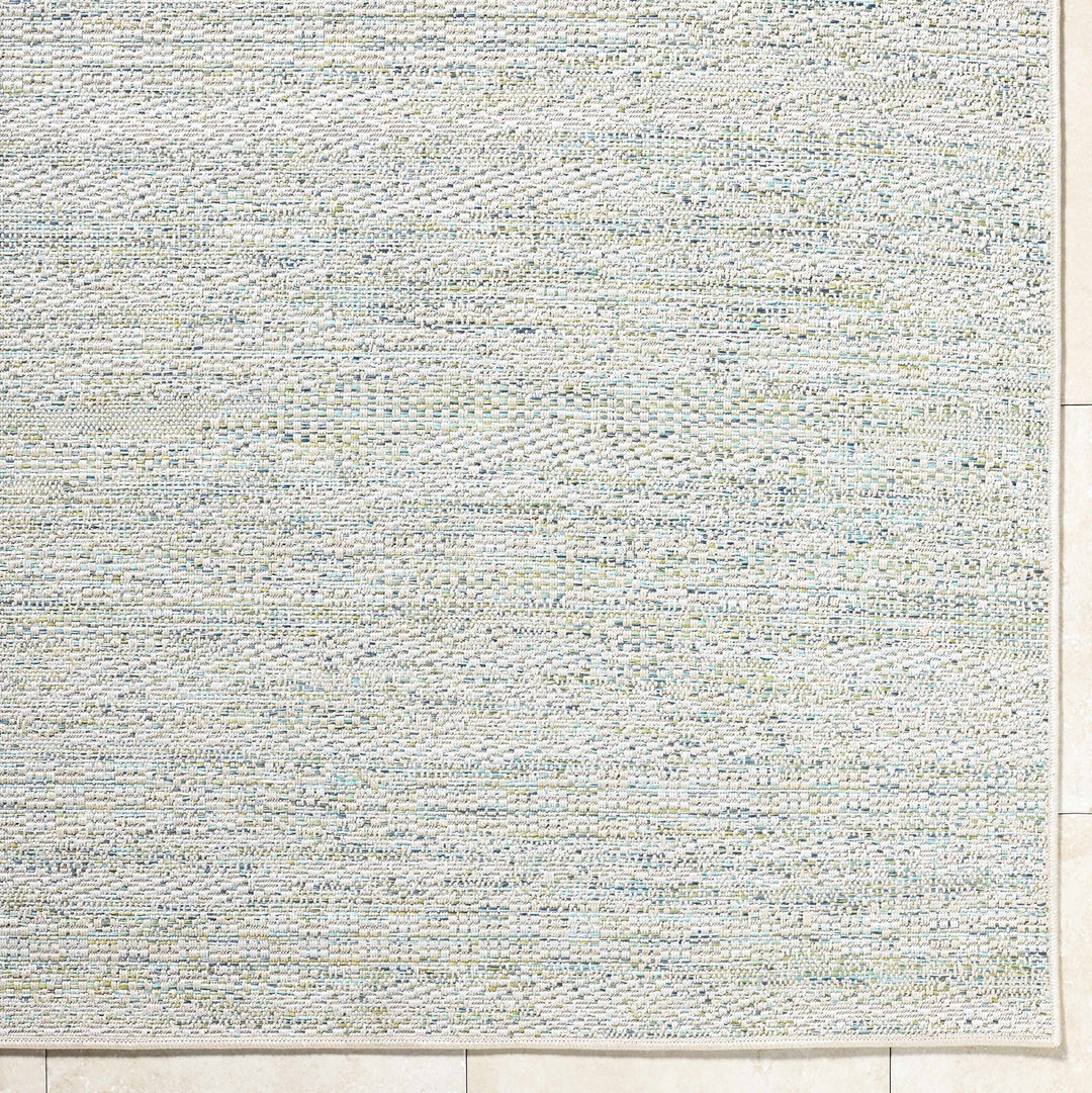 Alezae Modern Style Ivory And Blue Outdoor Area Rug - The Rug Decor