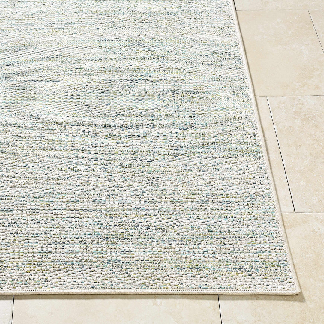 Alezae Modern Style Ivory And Blue Outdoor Area Rug - The Rug Decor
