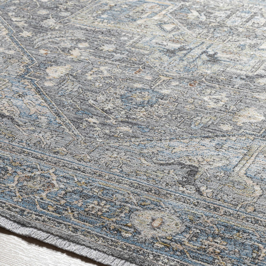Alina Traditional Style Beige And Blue Area Rug - The Rug Decor