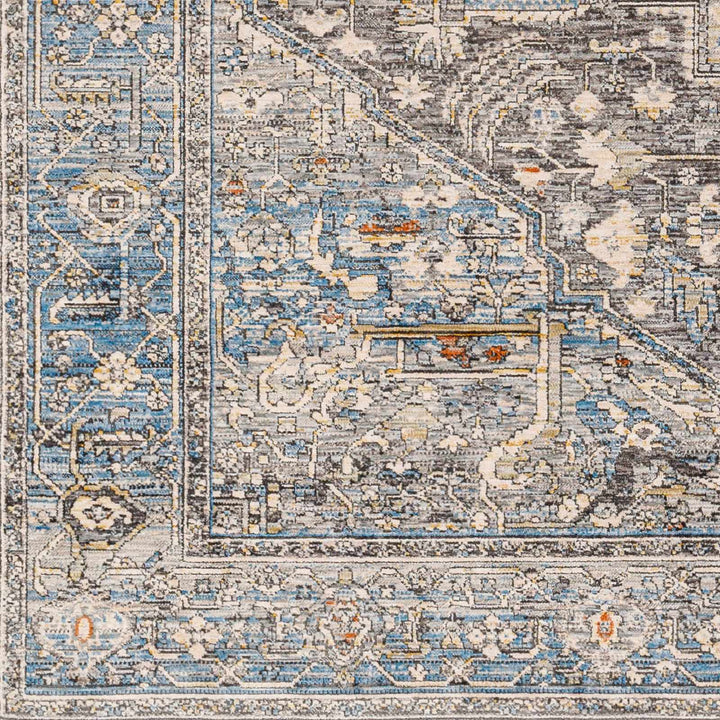 Alina Traditional Style Beige And Blue Area Rug - The Rug Decor