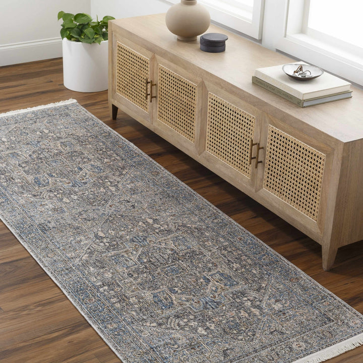 Alina Traditional Style Beige And Blue Area Rug - The Rug Decor