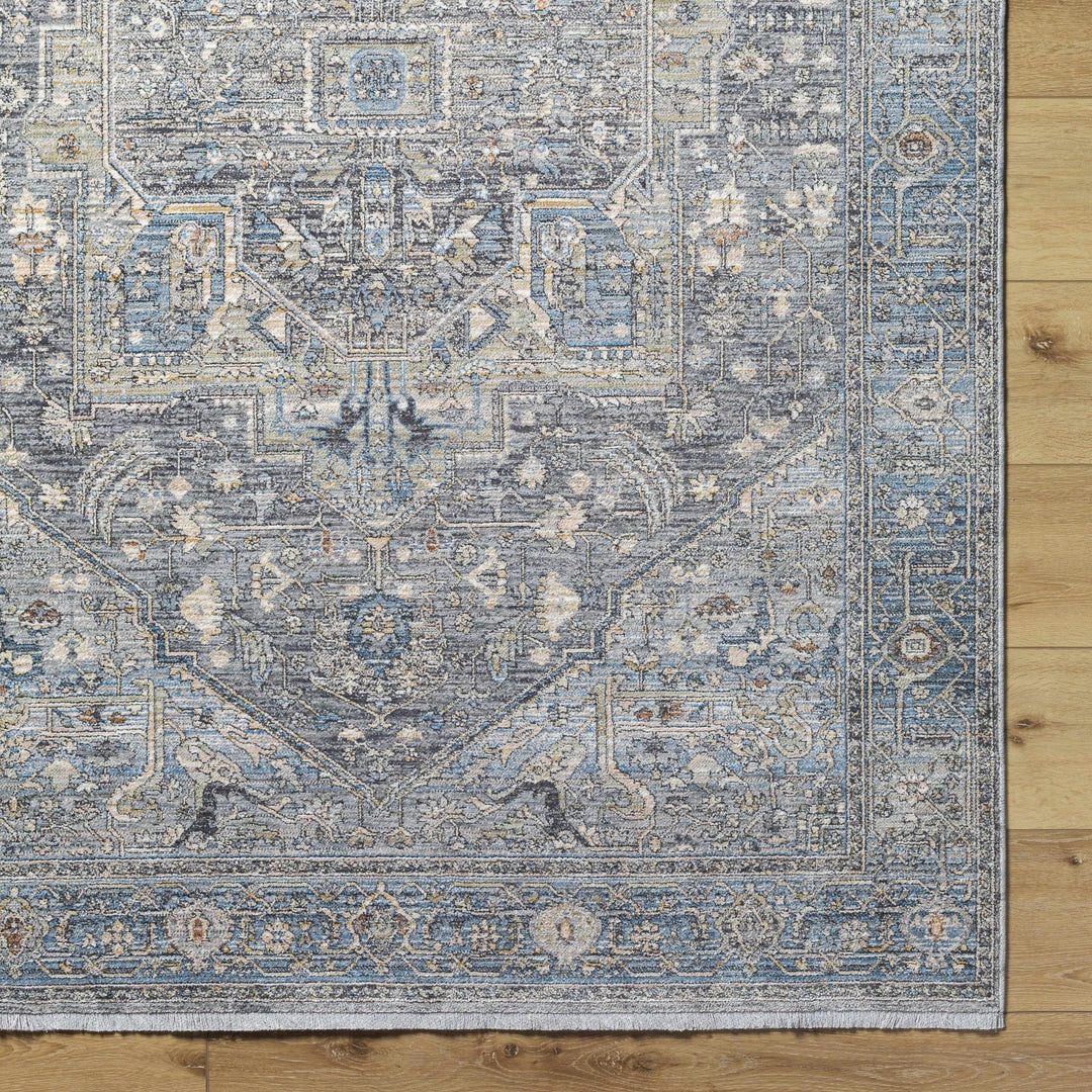 Alina Traditional Style Beige And Blue Area Rug - The Rug Decor