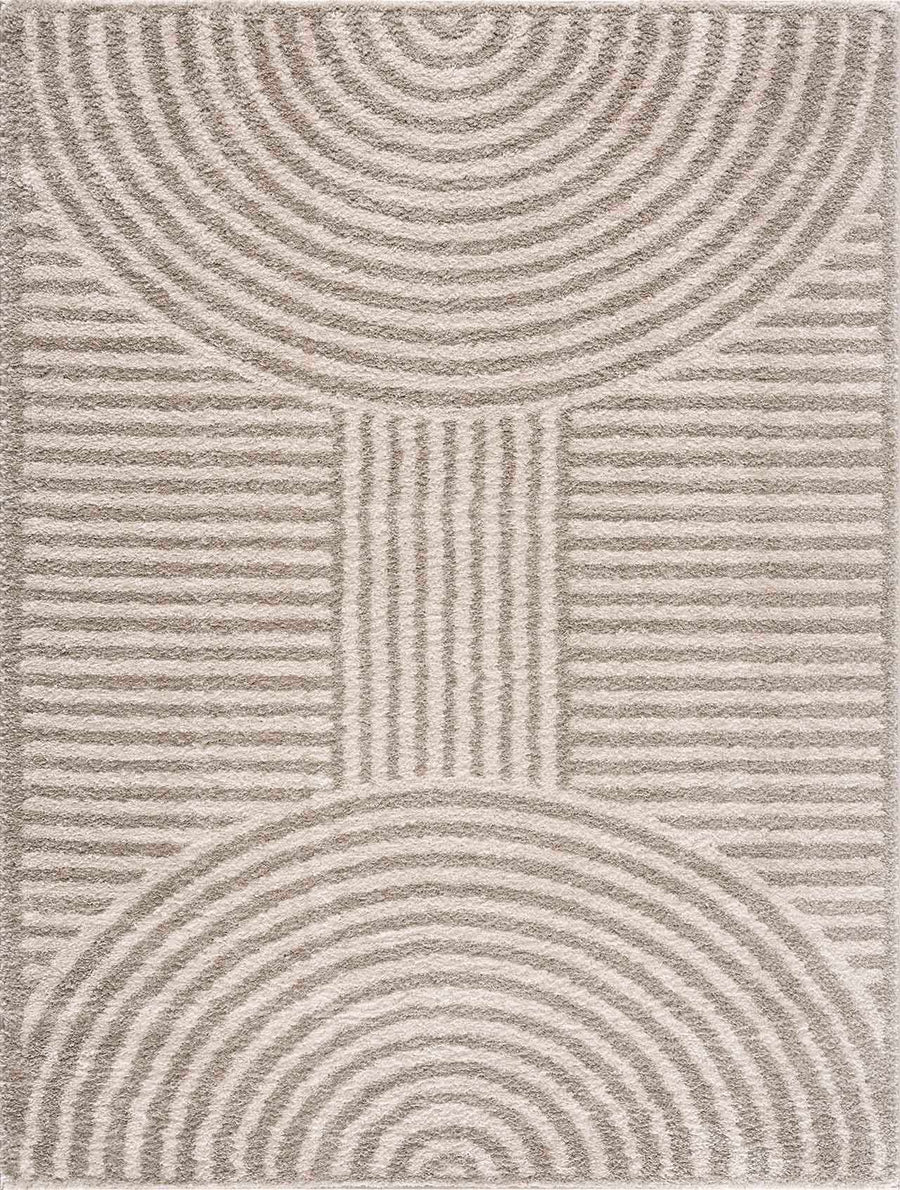 Allard Contemporary Style Beige Washable Area Rug - The Rug Decor