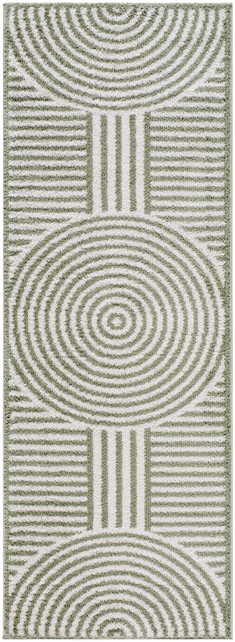 Allard Olive And Beige Contemporary Design Washable Rug - The Rug Decor