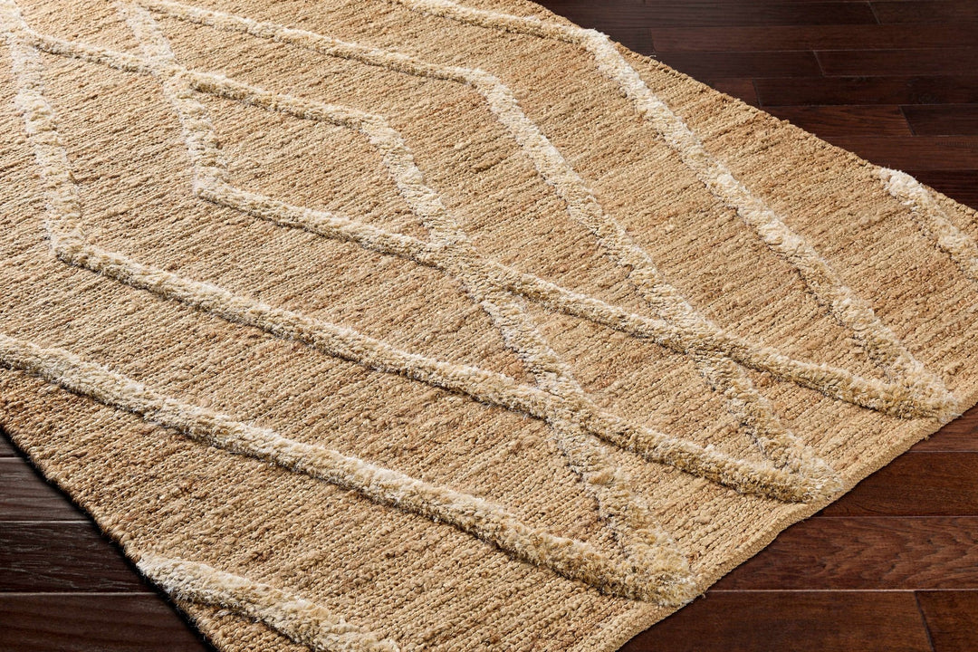 Allie Modern Geometrical Brown And Beige Jute Rug - The Rug Decor