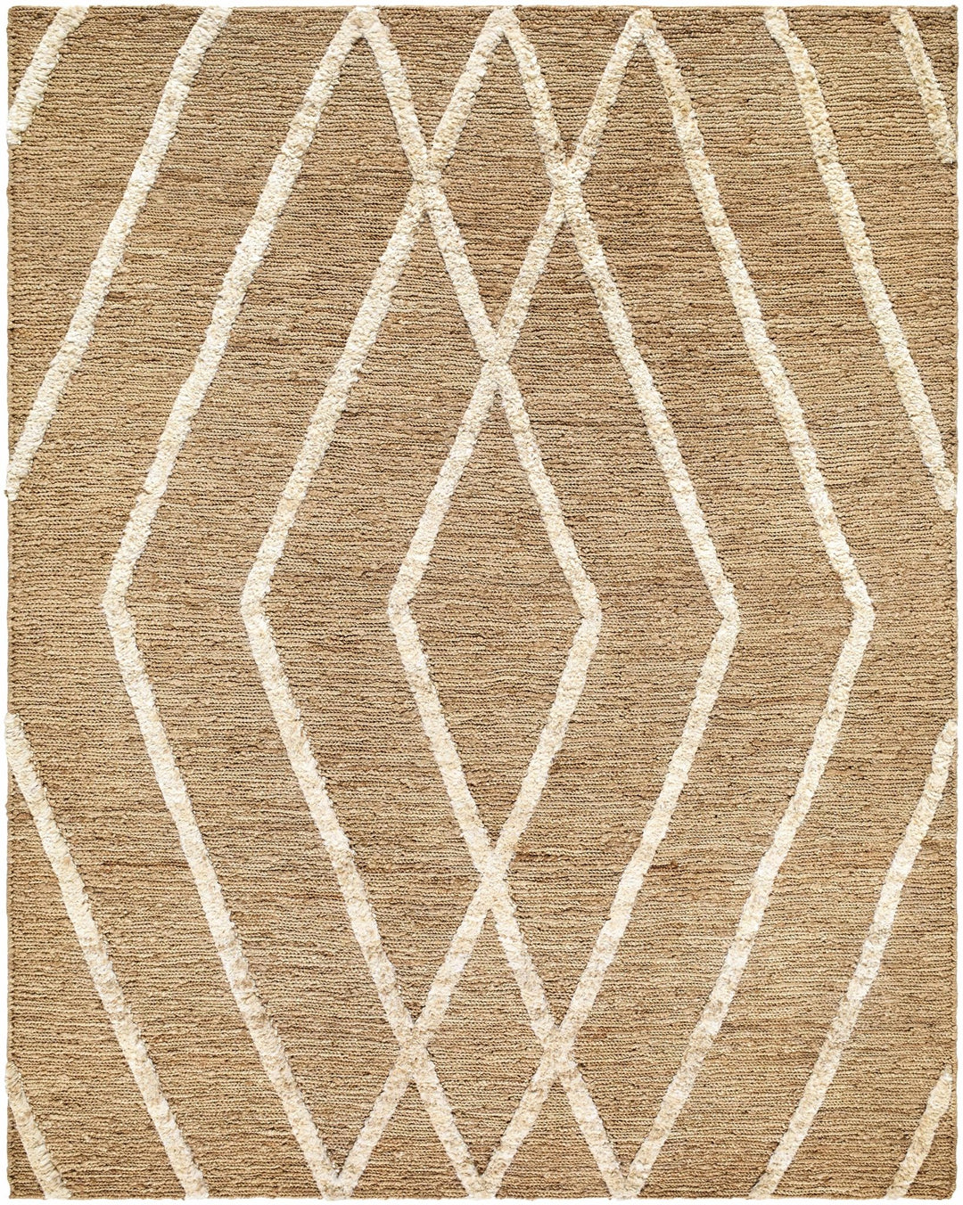 Allie Modern Geometrical Brown And Beige Jute Rug - The Rug Decor