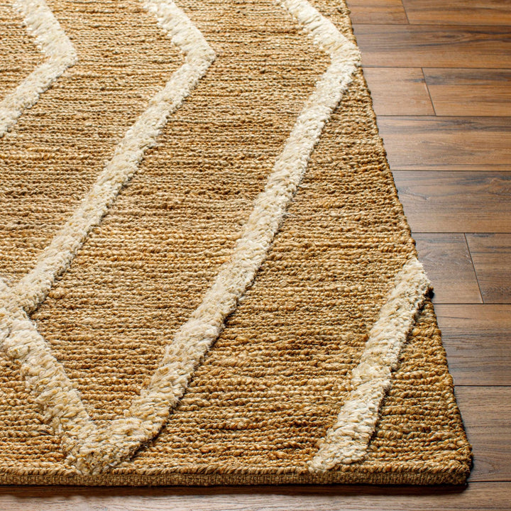 Allie Modern Geometrical Brown And Beige Jute Rug - The Rug Decor