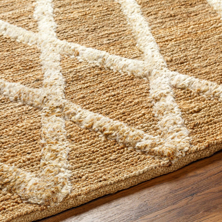 Allie Modern Geometrical Brown And Beige Jute Rug - The Rug Decor