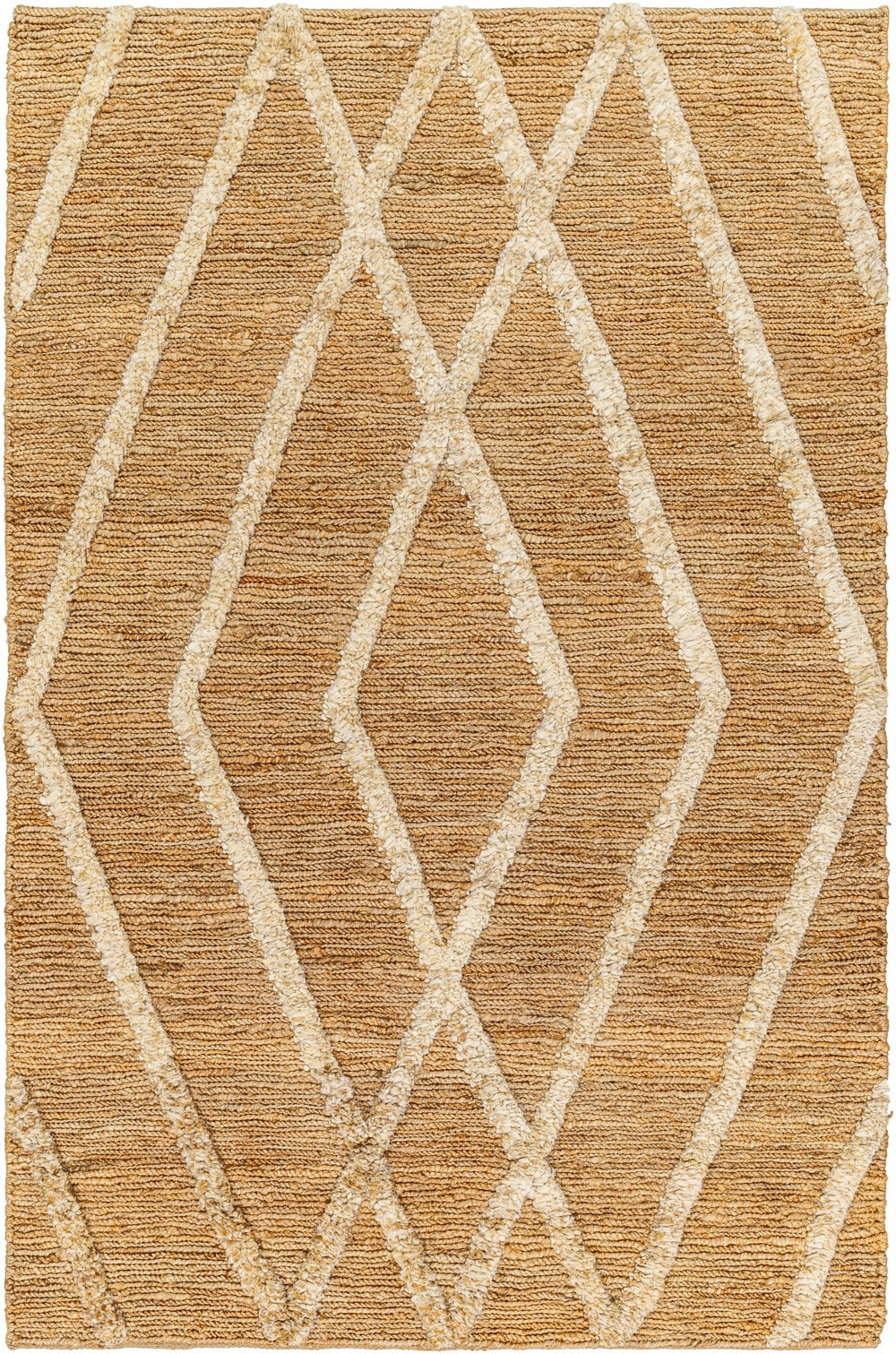 Allie Modern Geometrical Brown And Beige Jute Rug - The Rug Decor