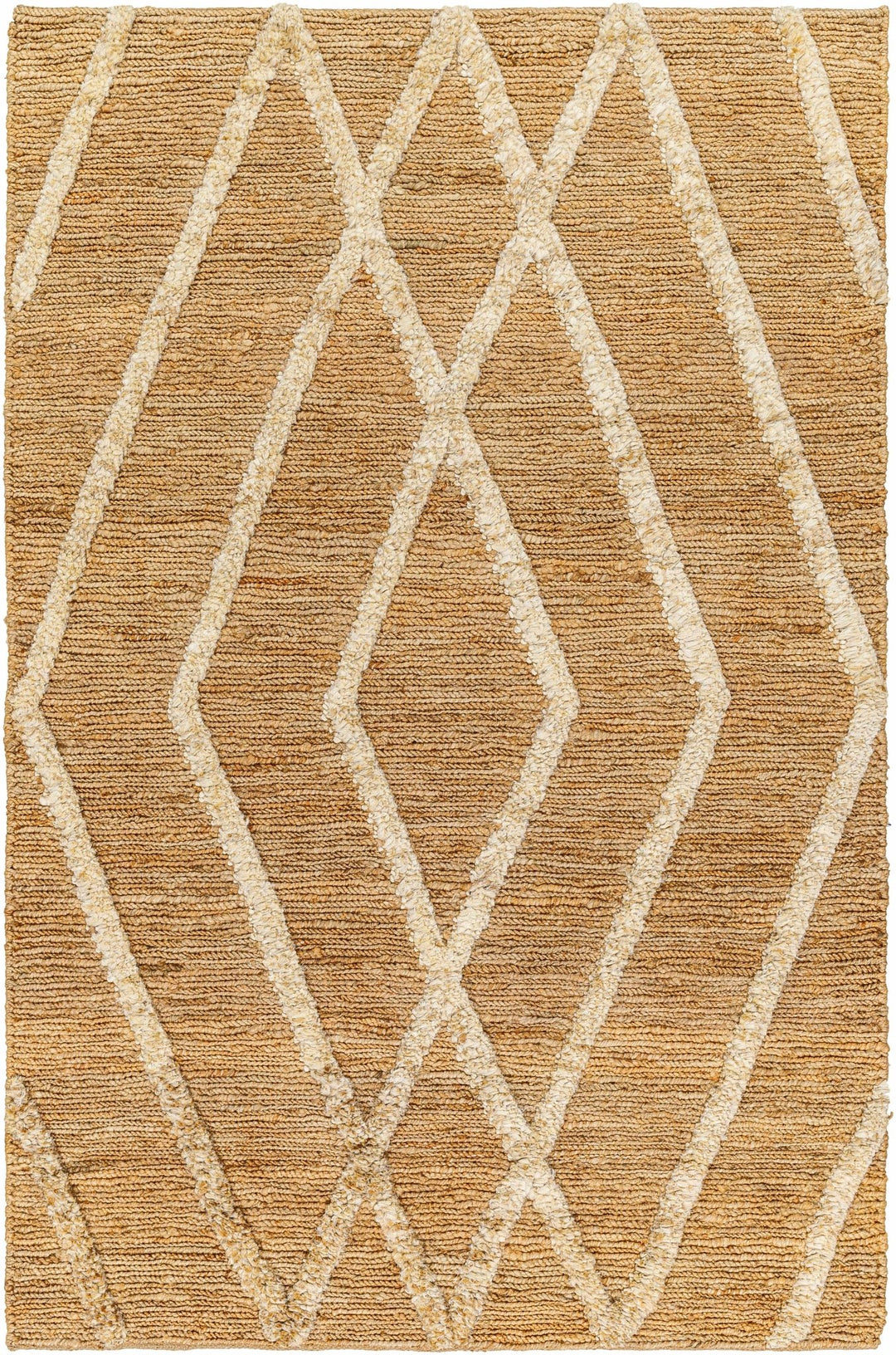Allie Modern Geometrical Brown And Beige Jute Rug - The Rug Decor