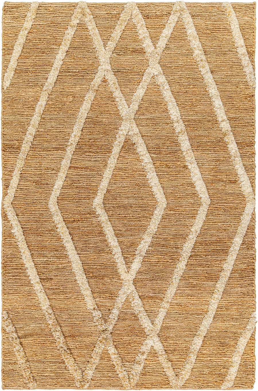 Allie Modern Geometrical Brown And Beige Jute Rug - The Rug Decor