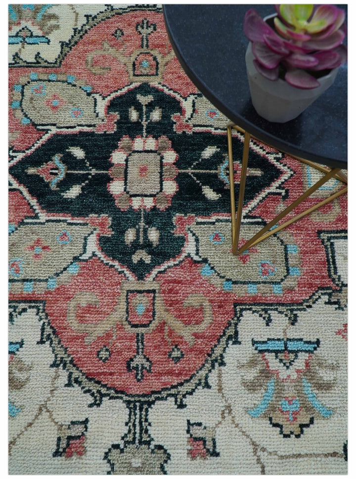 Allure Custom Made Turkish Design Beige Hand Knotted Wool Rug - The Rug Decor