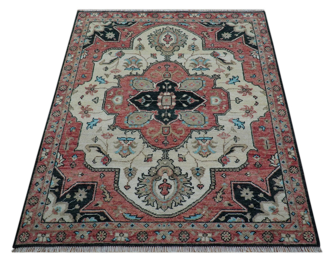 Allure Custom Made Turkish Design Beige Hand Knotted Wool Rug - The Rug Decor