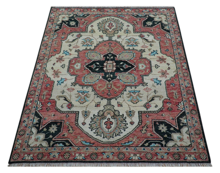 Allure Custom Made Turkish Design Beige Hand Knotted Wool Rug - The Rug Decor