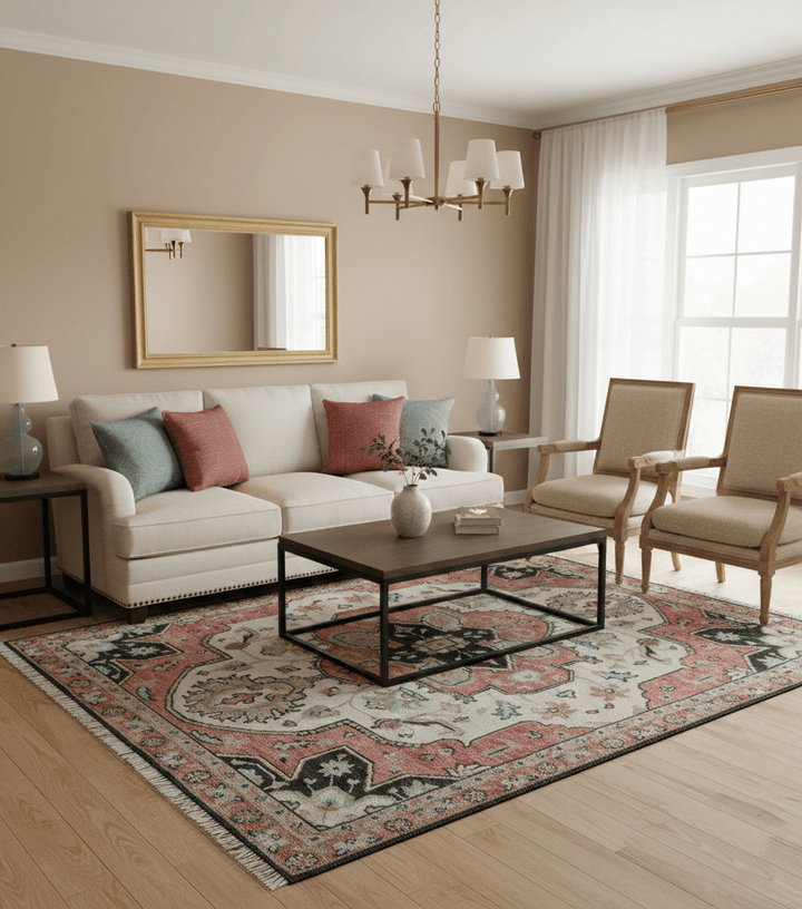 Allure Custom Made Turkish Design Beige Hand Knotted Wool Rug - The Rug Decor