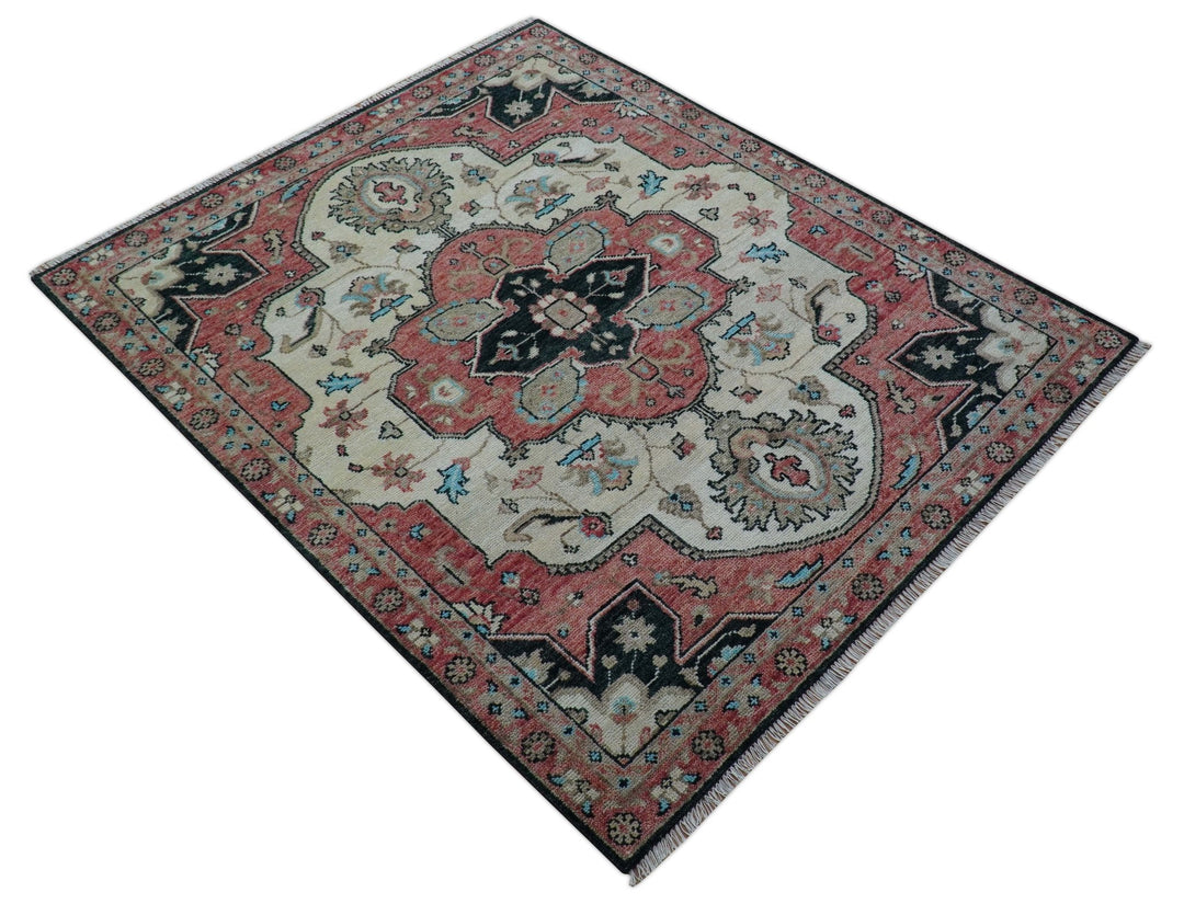 Allure Custom Made Turkish Design Beige Hand Knotted Wool Rug - The Rug Decor