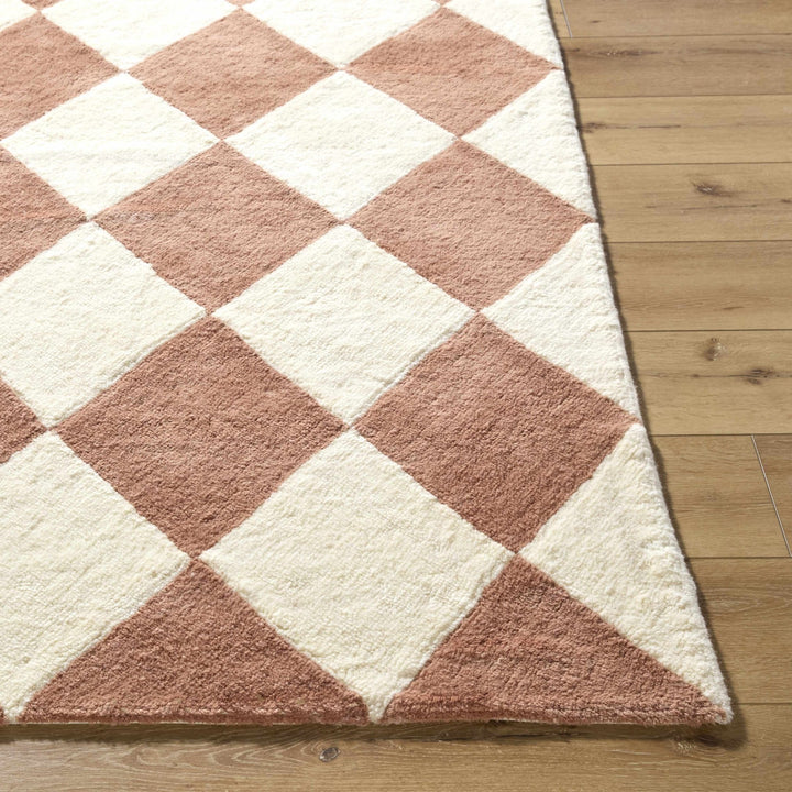 Almeda Modern Diamond Brown And Ivory Area Rug - The Rug Decor