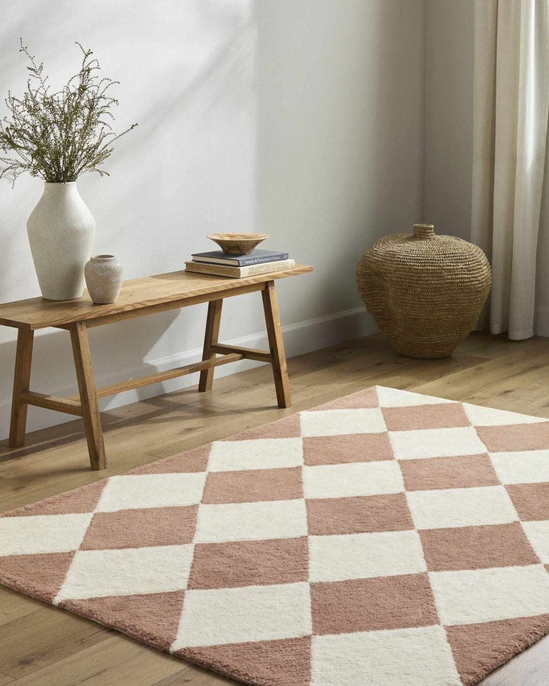 Almeda Modern Diamond Brown And Ivory Area Rug - The Rug Decor