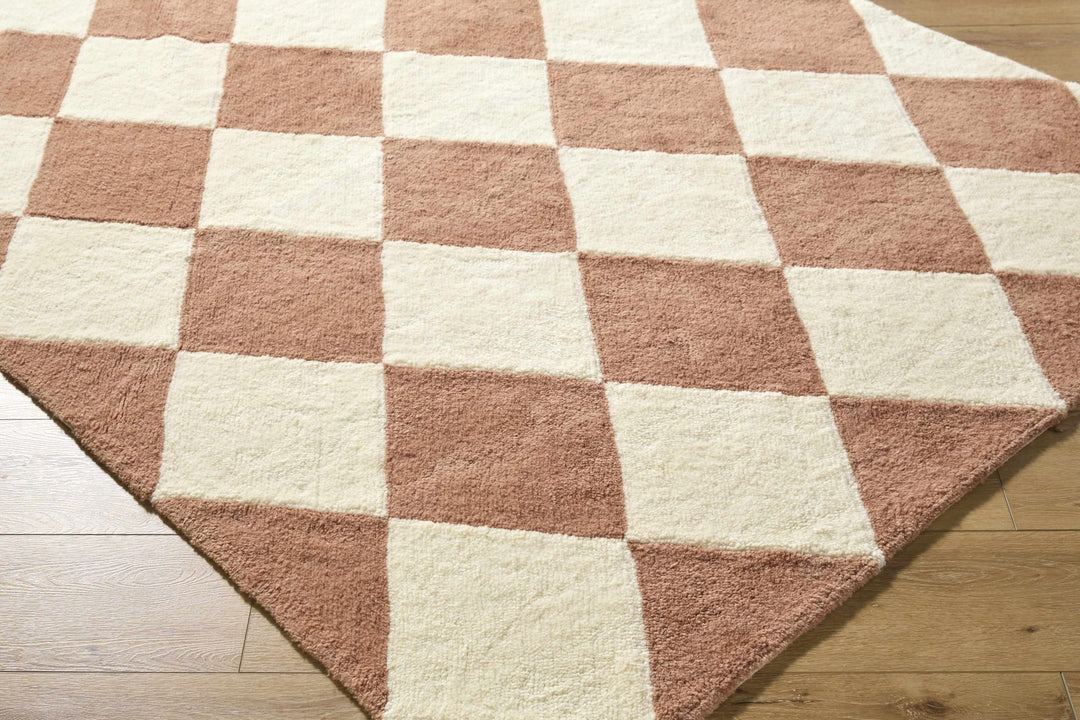 Almeda Modern Diamond Brown And Ivory Area Rug - The Rug Decor