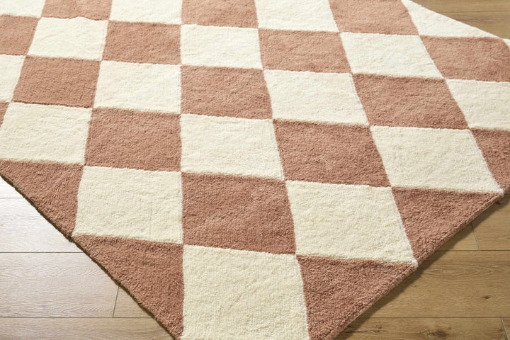 Almeda Modern Diamond Brown And Ivory Area Rug - The Rug Decor