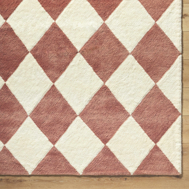 Almeda Modern Diamond Brown And Ivory Area Rug - The Rug Decor