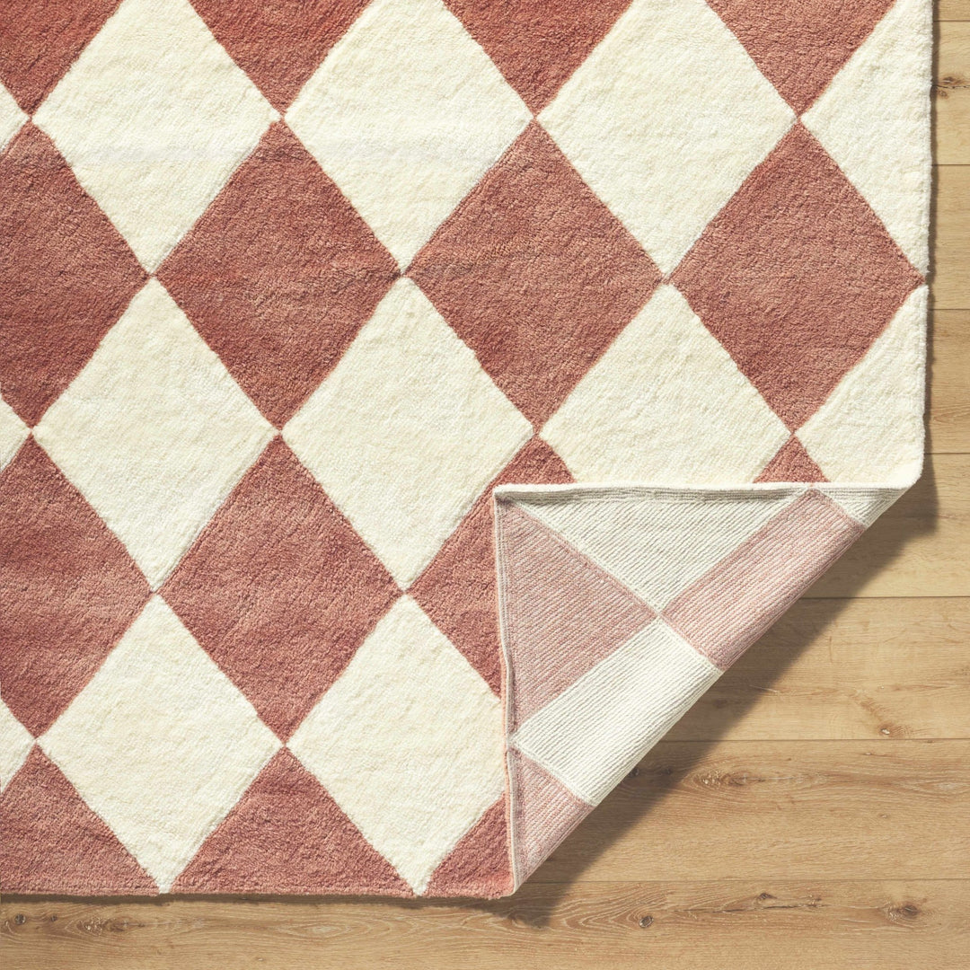Almeda Modern Diamond Brown And Ivory Area Rug - The Rug Decor