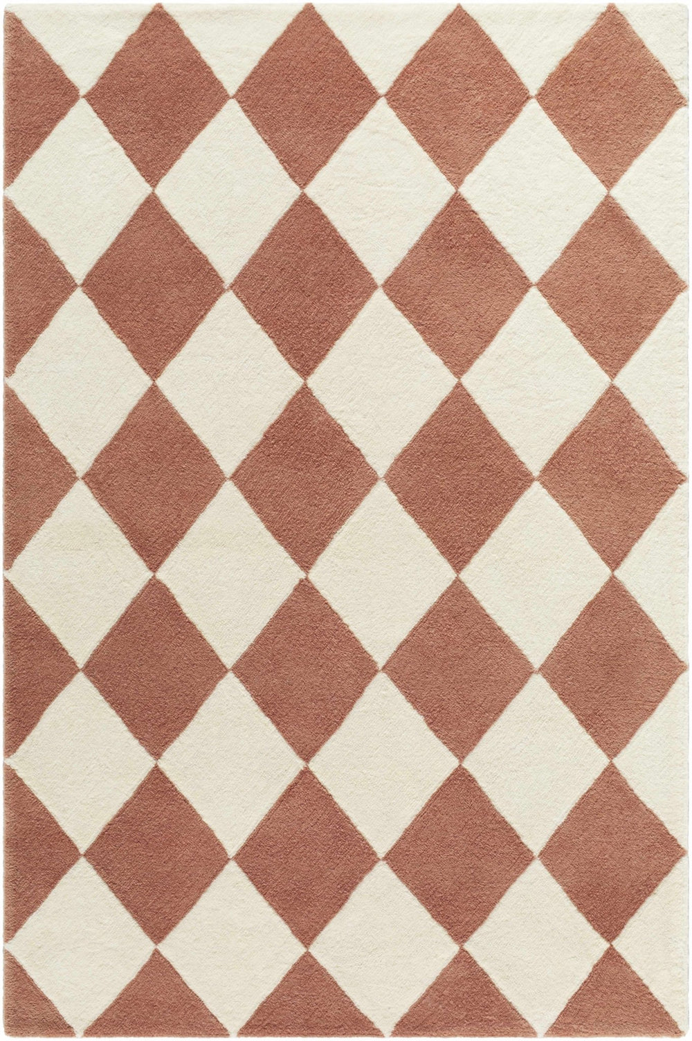 Almeda Modern Diamond Brown And Ivory Area Rug - The Rug Decor