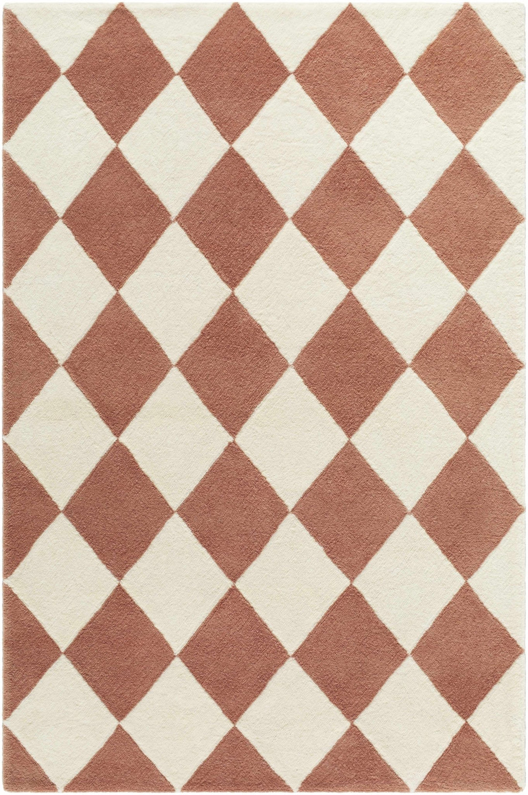 Almeda Modern Diamond Brown And Ivory Area Rug - The Rug Decor