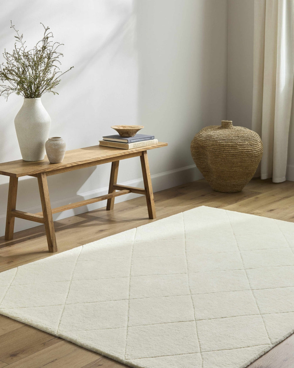 Almeda Modern Geometrical Ivory Area Rug - The Rug Decor