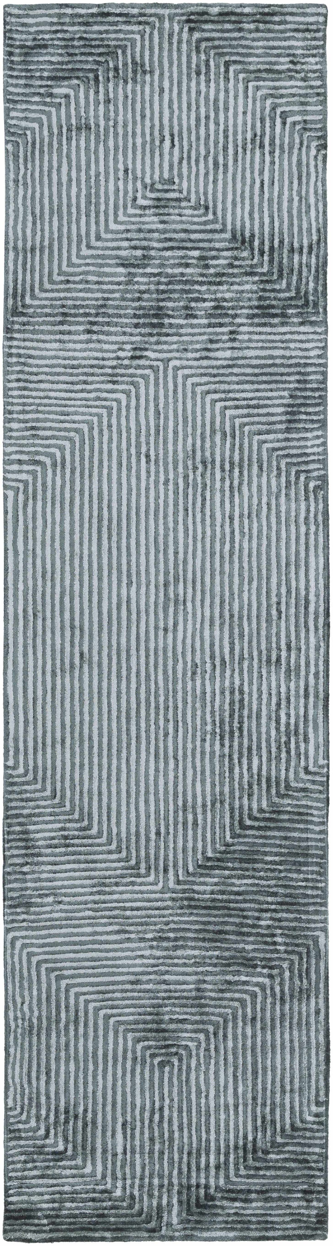 Alna Modern Style Charcoal And Silver Hand Tufted Area Rug