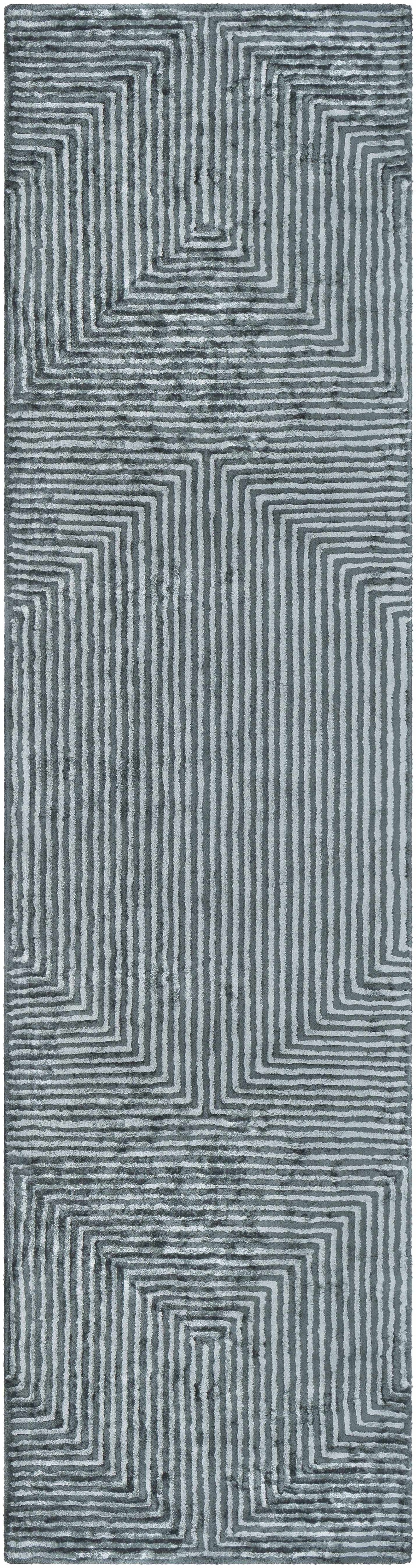 Alna Modern Style Charcoal And Silver Hand Tufted Area Rug