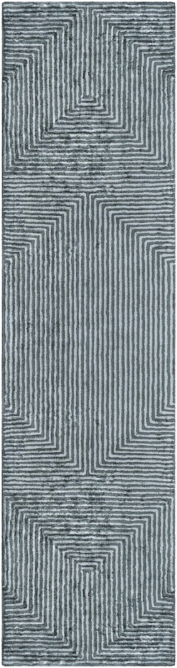 Alna Modern Style Charcoal And Silver Hand Tufted Area Rug