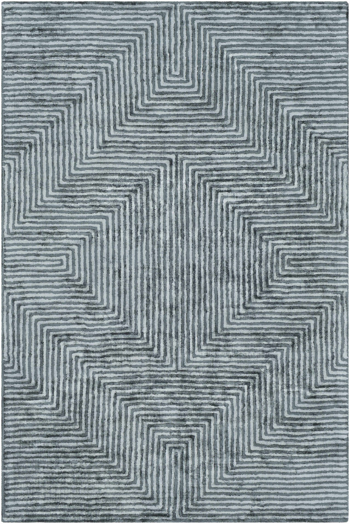 Alna Modern Style Charcoal And Silver Hand Tufted Area Rug