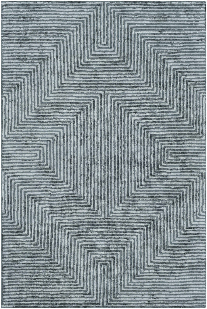 Alna Modern Style Charcoal And Silver Hand Tufted Area Rug - The Rug Decor