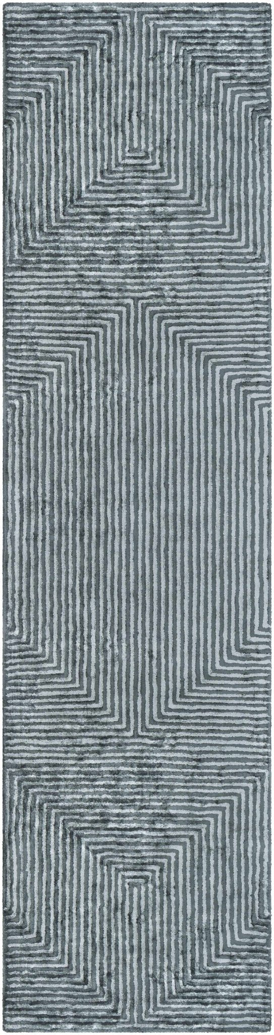 Alna Modern Style Charcoal And Silver Hand Tufted Area Rug - The Rug Decor