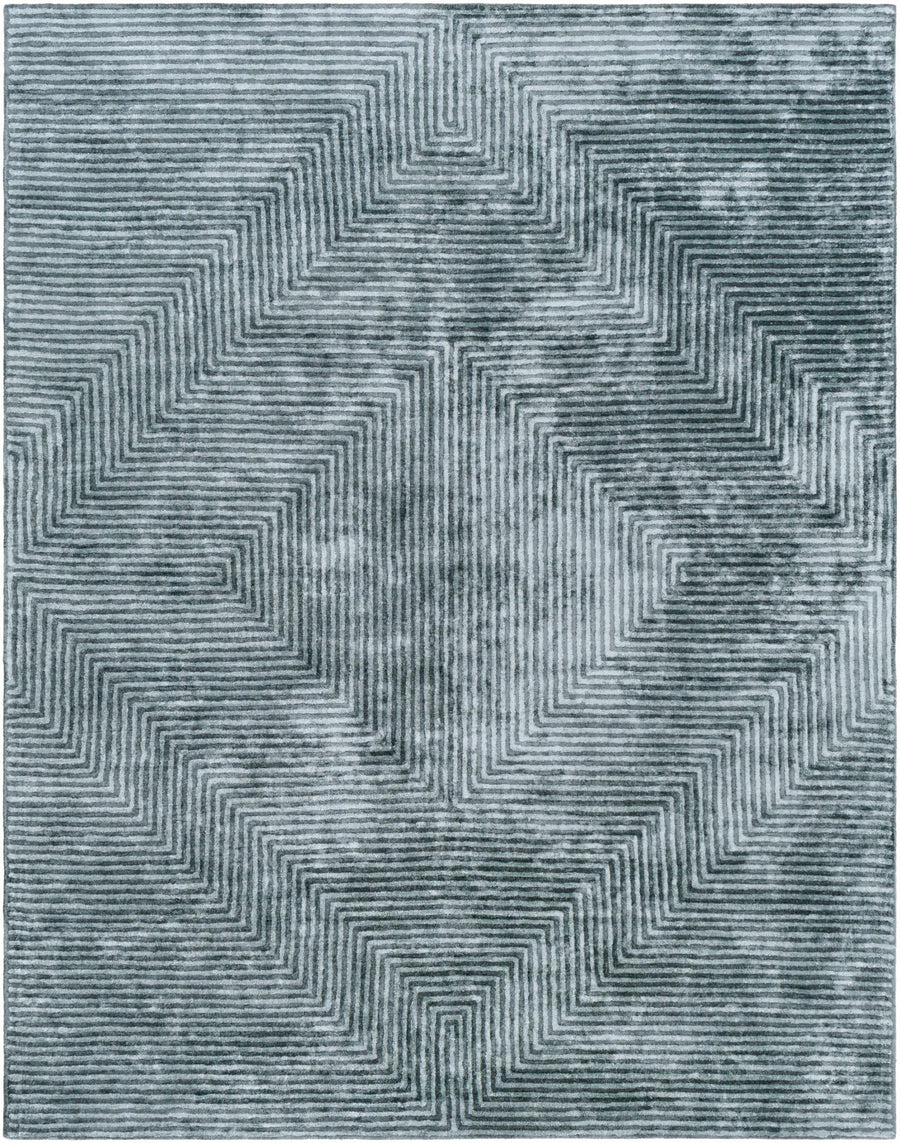 Alna Modern Style Charcoal And Silver Hand Tufted Area Rug - The Rug Decor