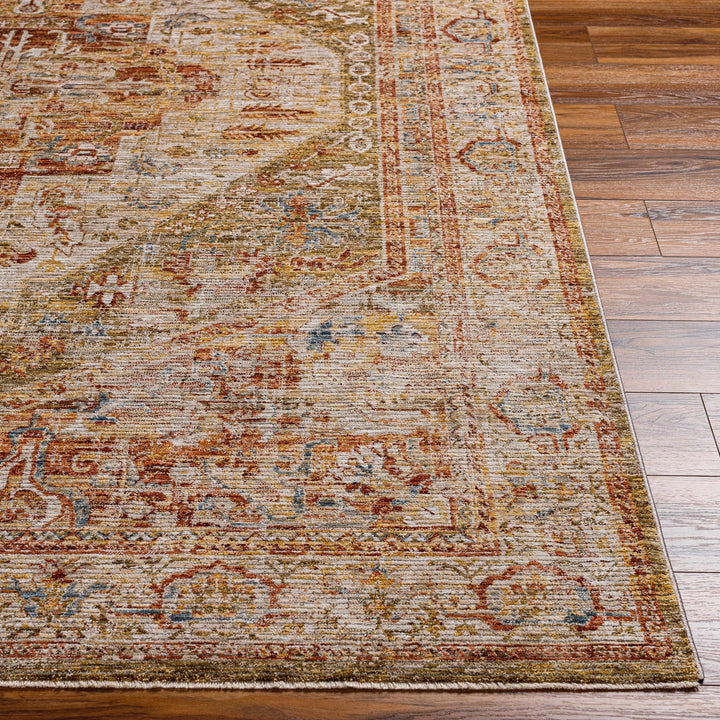 Alois Rust And Beige Traditional Style Area Rug - The Rug Decor