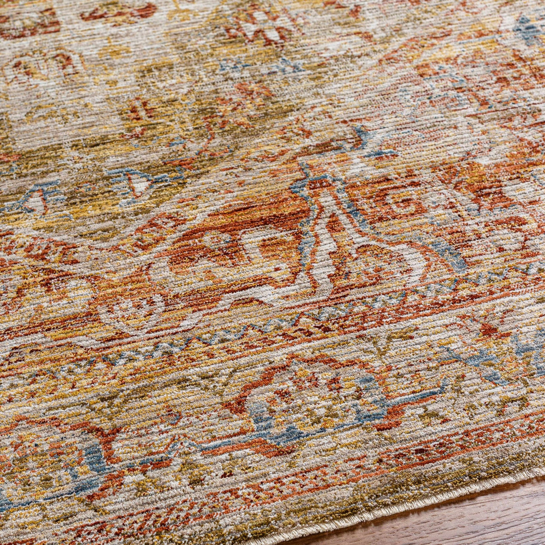 Alois Rust And Beige Traditional Style Area Rug - The Rug Decor