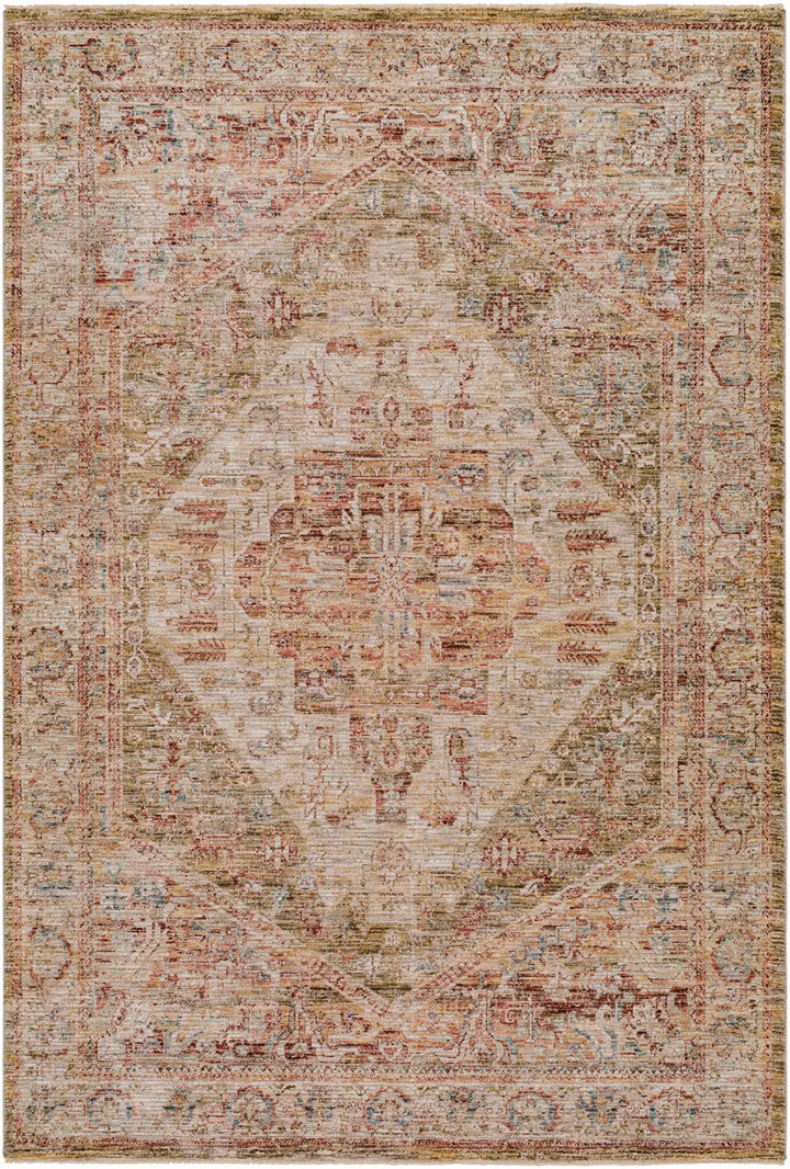 Alois Rust And Beige Traditional Style Area Rug - The Rug Decor