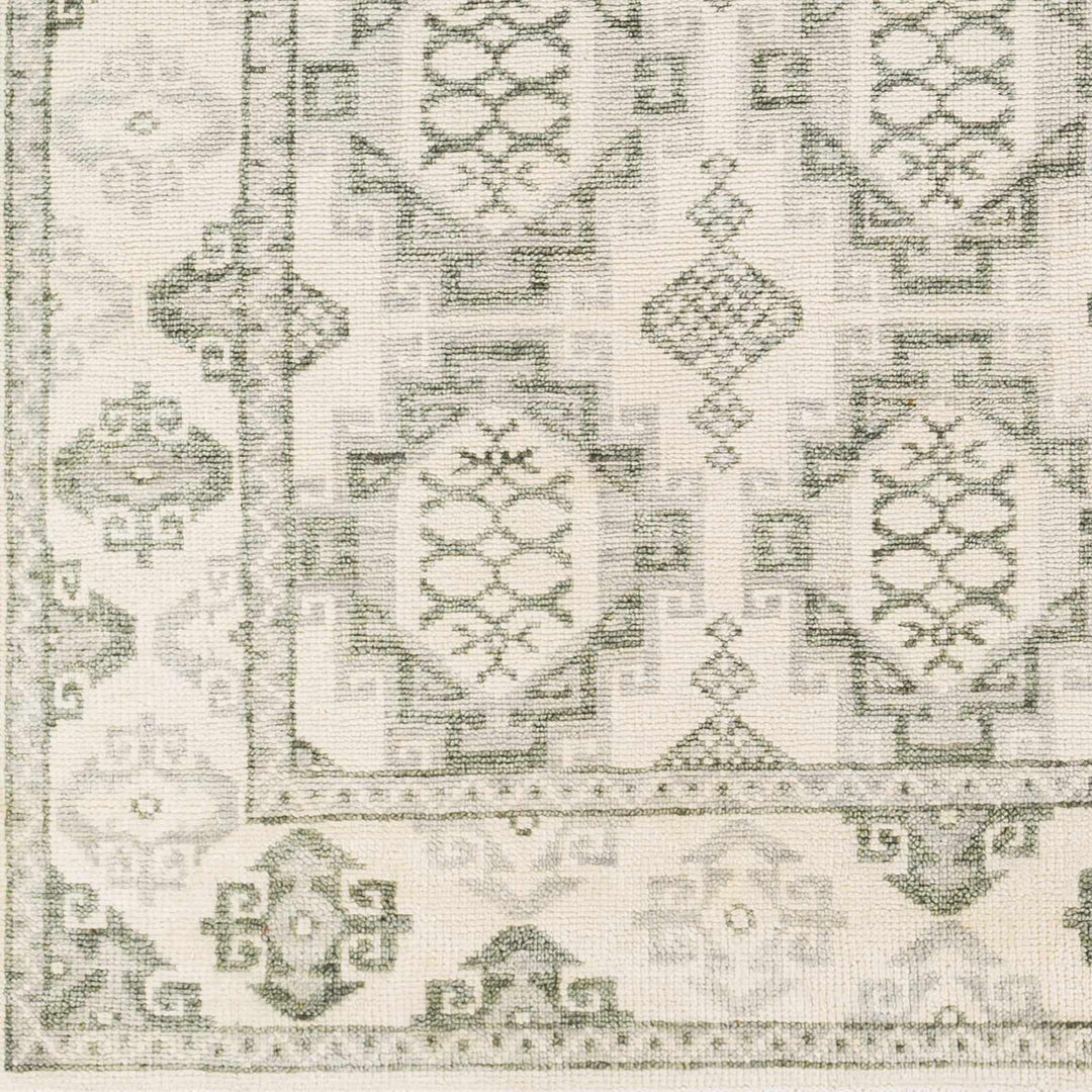 Aloleng Ivory And Green Traditional Style Hand Knotted Area Rug - The Rug Decor
