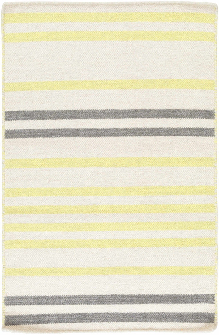 Aloma Contemporary Stripes Olive And Beige Area Rug - The Rug Decor