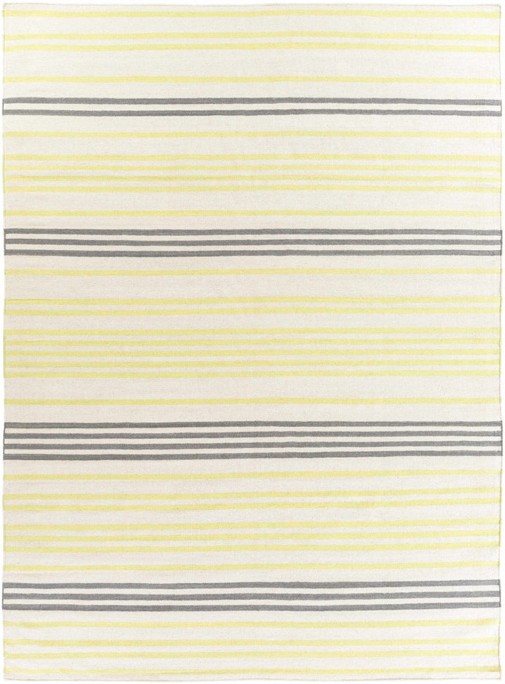Aloma Contemporary Stripes Olive And Beige Area Rug - The Rug Decor