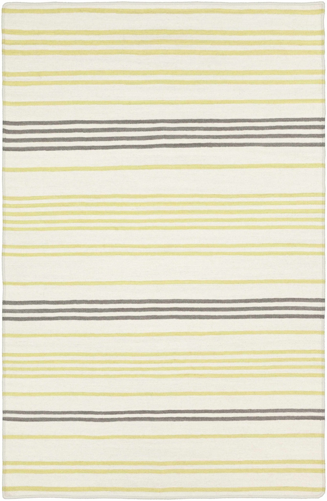 Aloma Contemporary Stripes Olive And Beige Area Rug - The Rug Decor