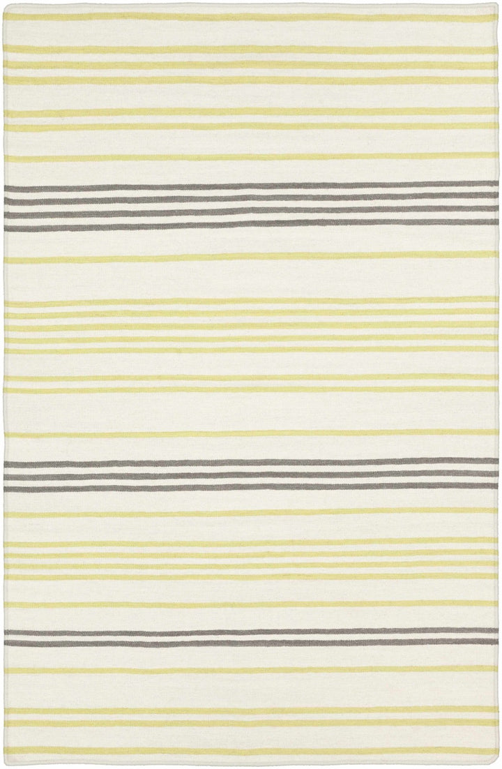Aloma Contemporary Stripes Olive And Beige Area Rug - The Rug Decor