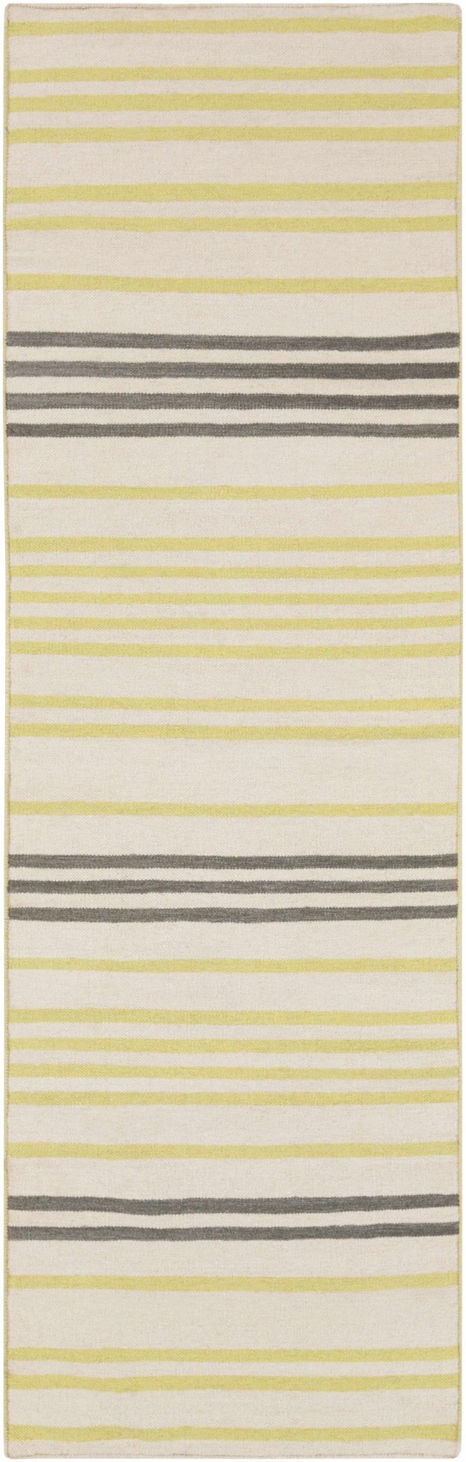 Aloma Contemporary Stripes Olive And Beige Area Rug - The Rug Decor